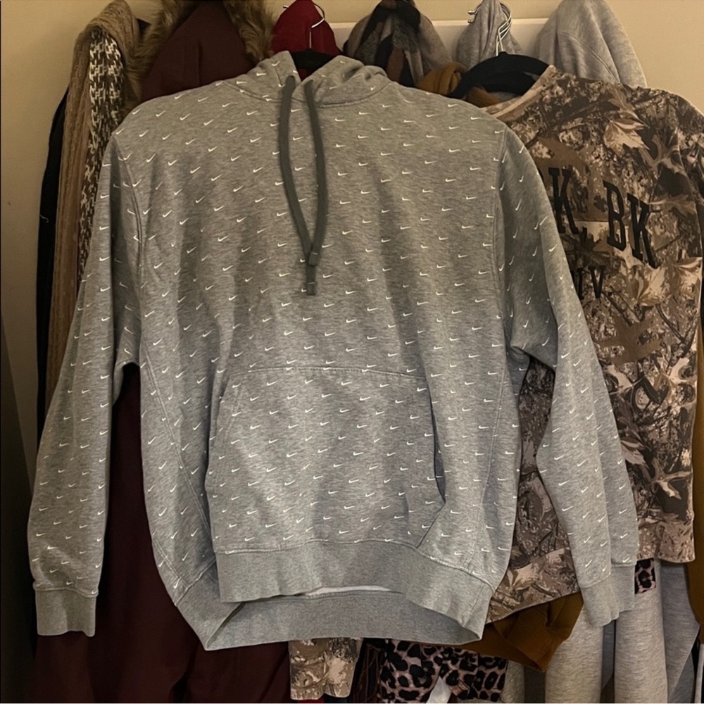Nike Gray Hoodie with White Accents